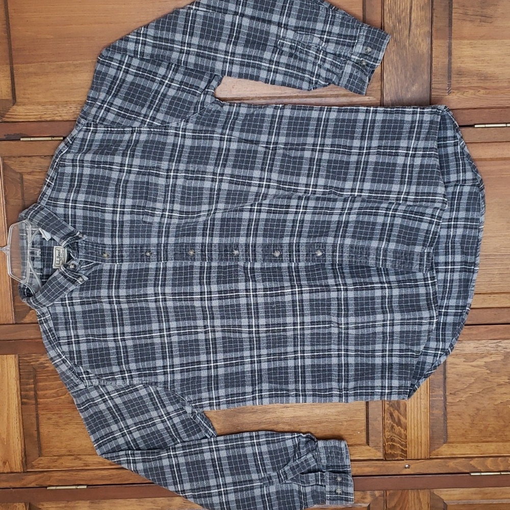 L.L. Bean Men's Plaid Flannel Shirt Sz XL